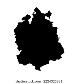 Mapa de Zúrich, Cantones de Suiza. Ilustración vectorial.