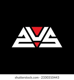 Diseño del logotipo de la letra del triángulo ZUS con forma de triángulo. Monograma de diseño del logotipo del triángulo ZUS. Plantilla de logotipo vectorial de triángulo ZUS con color rojo. Logo triangular ZUS Diseño sencillo, elegante y lujoso.