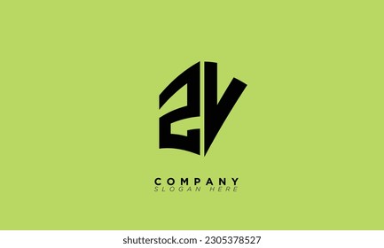 ZV Alphabet letters Initials Monogram logo VZ, Z and V