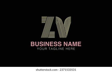 ZV initial logo | initial based abstract modern minimal creative logo, vector template image. luxury logotype , real estate homie . typography . initials 