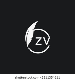 ZV initials lawyer logo image logo vector