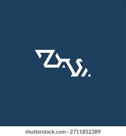 ZV letra inicial esport concepto de diseño minimalista estilo techno monograma moderno logo