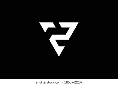 Diseño del logo de la carta ZV sobre fondo de lujo. Concepto del logotipo de la letra de la letra del monograma VZ. Diseño de iconos de ZV. Diseño de iconos de letras blancas elegantes y profesionales en el fondo negro. V Z