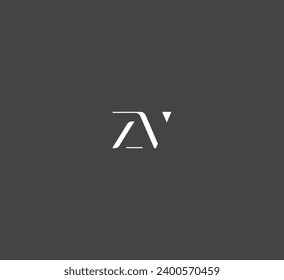 ZV, VZ letter logo design template elements. Modern abstract digital alphabet letter logo. Vector illustration. New Modern logo.