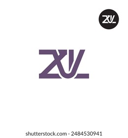 Diseño de monograma de letra de logotipo ZVL