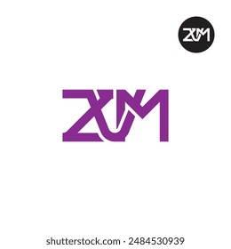 Diseño de monograma de letra de logotipo ZVM