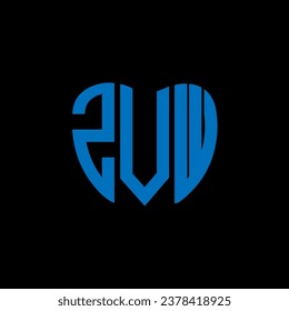ZVW letter logo creative design. ZVW unique design.
