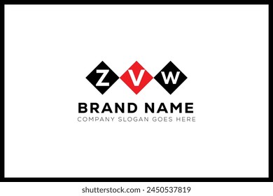 ZVW letter logo design. ZVW creative initials monogram letter logo. ZVW  business and real estate logo vector template.
