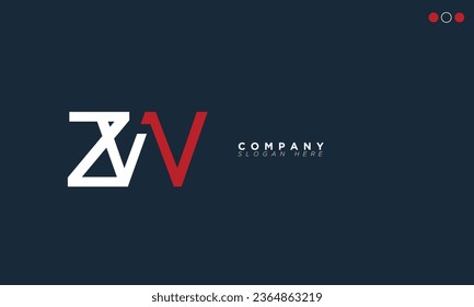 ZW Alphabet letters Initials Monogram logo WZ, Z and W
