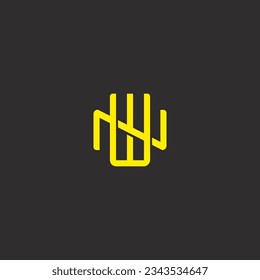 Diseño de logotipo vectorial creativo y moderno ZW.