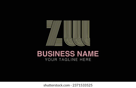 ZW initial logo | initial based abstract modern minimal creative logo, vector template image. luxury logotype , real estate homie . typography . initials 