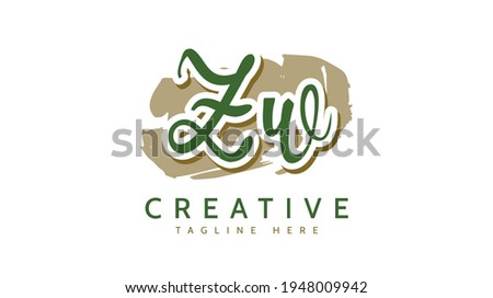 ZW Initials, handwriting logo vector
