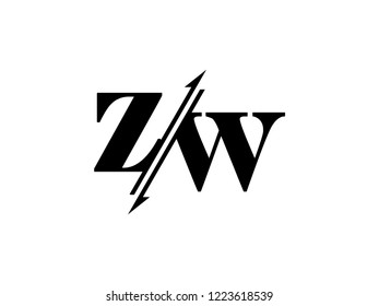 ZW initials logo sliced