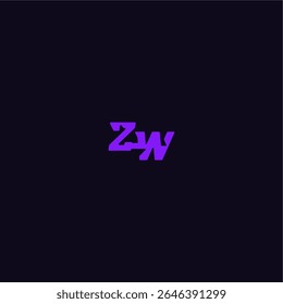 Letra ZW legal e desportivo design techno logotipo esporte com estilo monograma arrojado
