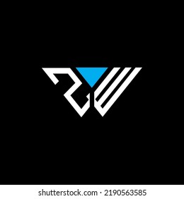 ZW letter logo creative design with vector graphic, ZW simple and modern logo.