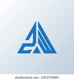 Diseño creativo del logo de la carta ZW. Diseño único de ZW.
