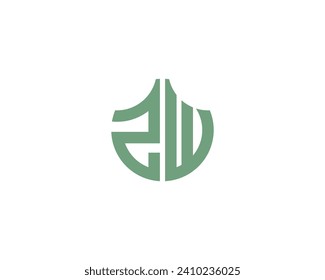 Plantilla vectorial de diseño de logotipo ZW