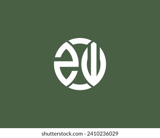 ZW logo design vector template