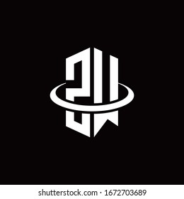 ZW monogram logo in a hexagon style and surrounded by a ring