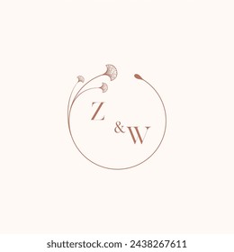 ZW wedding monogram logo designideas as inspiration