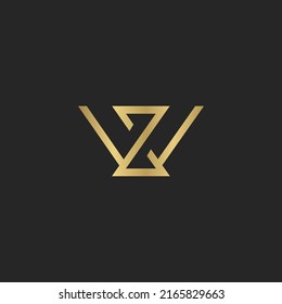 ZW or WZ logo and icon design