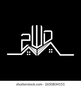 ZWD Real State logo design, ZWD simple and modern logo. ZWD luxurious alphabet design  