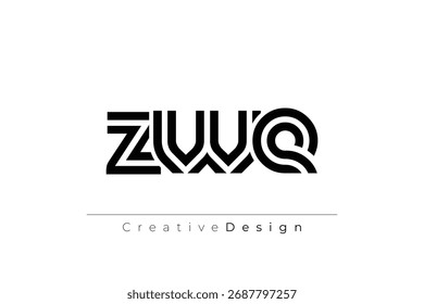 ZWE Creative Unique Modern Letter Logo Design. Elegant Monogram Logo Design with Decorative Elements and Typography