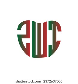 ZWI letter logo creative design. ZWI unique design.
