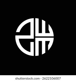 ZWM logo ZWM icon ZWM Vector ZWM monograma ZWMletter ZWMminimalist ZWMtriangle ZWMflat Diseño de logotipo abstracto plano moderno único.
