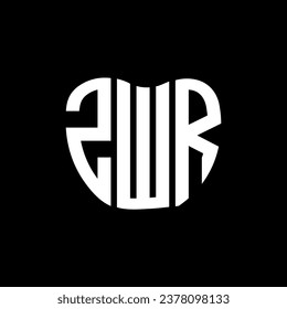 ZWR letter logo creative design. ZWR unique design.
