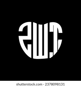 Diseño creativo del logo de la carta ZWT. Diseño único de ZWT.
