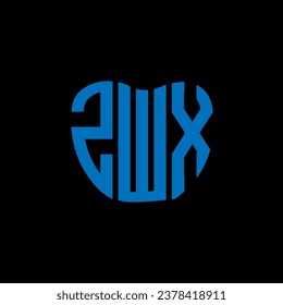ZWX letter logo creative design. ZWX unique design.
