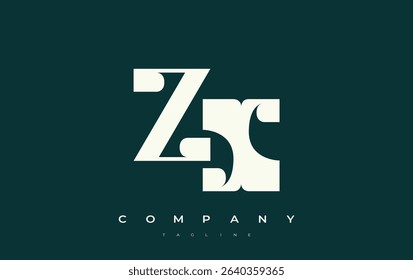 ZX Abstract Geometric Logo Design. Modern and elegant logo design with simplistic typography elements, showcasing branding excellence.