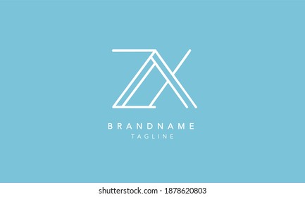 Alfabeto ZX letra inicial Monograma Icono Icono Icono Ilustración vectorial