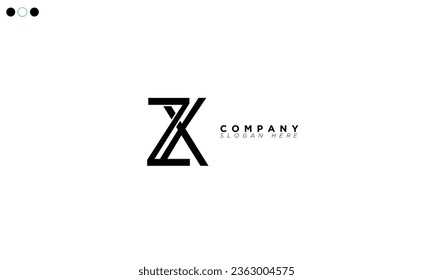 ZX Alphabet Buchstaben Initial Monogram Logo XZ, Z und X