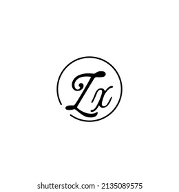 ZX circle feminine concept initial logo best for beauty and fashion