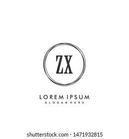 ZX Initial beauty monogram logo vector