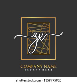 ZX Initial Handwriting logo template vector