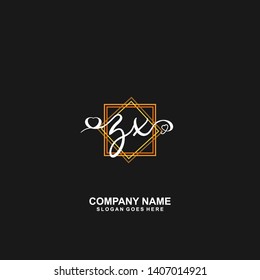 ZX Initial handwriting logo vector