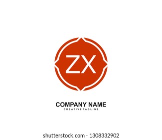 ZX initial logo template vector