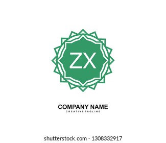 ZX initial logo template vector
