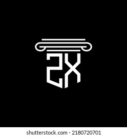 ZX-Letter-Logo, kreatives Design mit Vektorgrafik