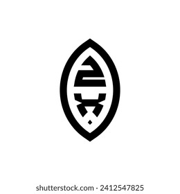 ZX line geometric monogram with high quality professional design that will print well