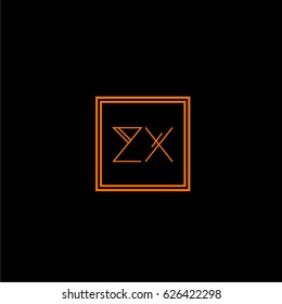 zx logo letter initial, Abstract Polygonal Background Logo, design for Corporate Business Identity,flat icon, Alphabet letter