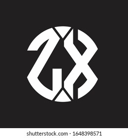 ZX Logo monogram with piece circle ribbon style