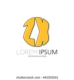 ZX Logo. Vector Graphic Sphere Branding Letter Element. White Background