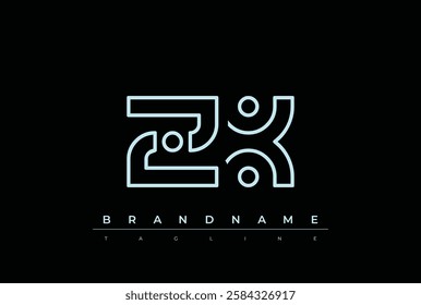 ZX Technology Letter Logo Template. This tech letter logo is a graphic mark that uses letters to represent a technology company.