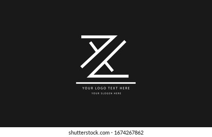 ZX XZ abstract vector logo monogram template