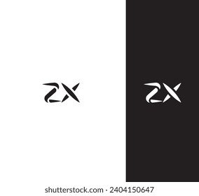 ZX, XZ letter logo design template elements. Modern abstract digital alphabet letter logo. Vector illustration. New Modern logo.