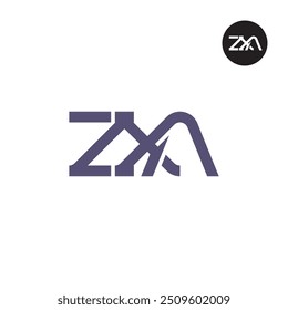 Design de Monograma de Letra de Logotipo ZXA